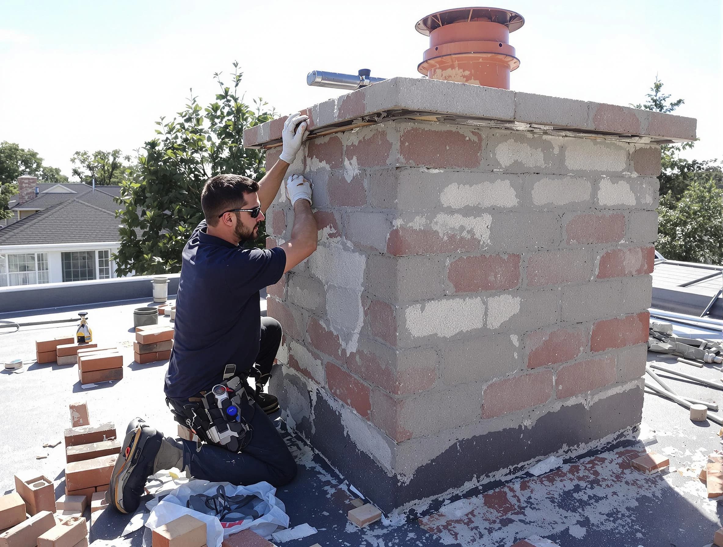 Advanced chimney repair process by Sherrelwood Chimney Sweep in Sherrelwood, CO