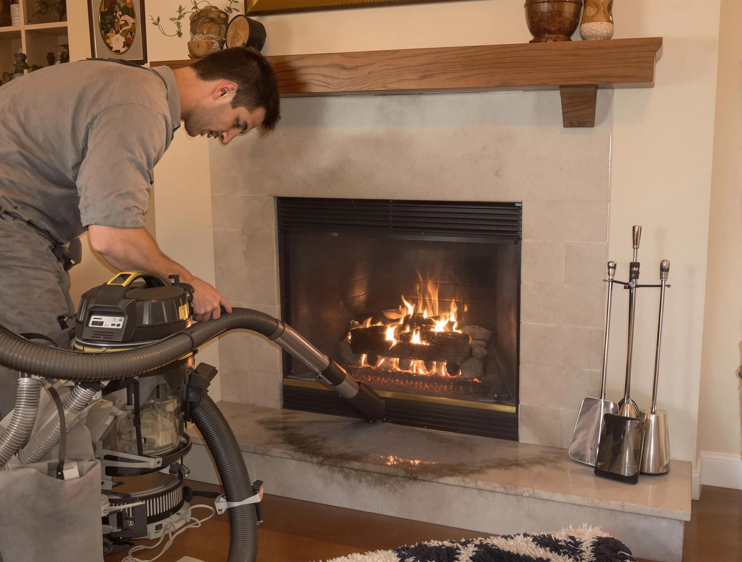 Routine fireplace upkeep by Sherrelwood Chimney Sweep in Sherrelwood, CO