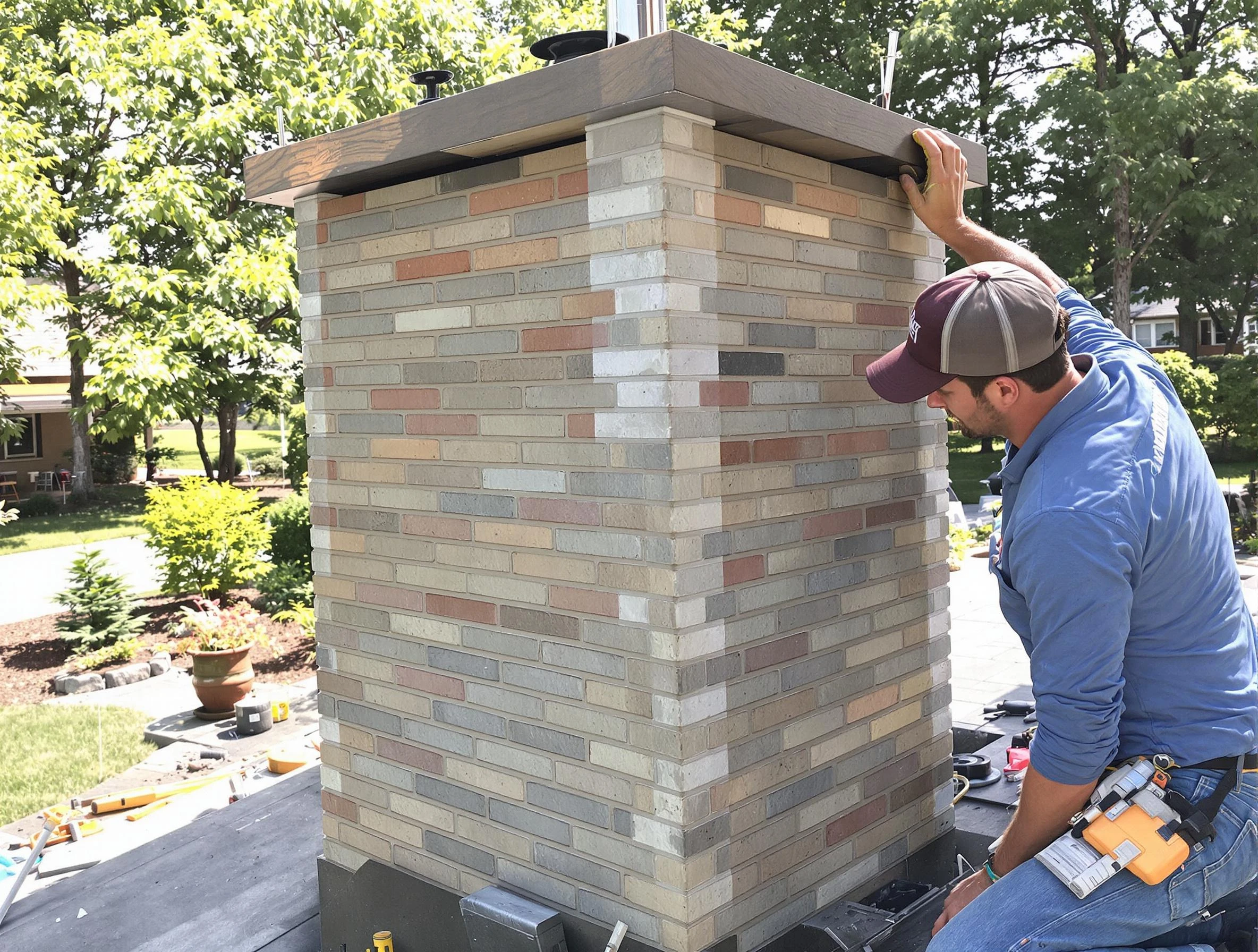 Sherrelwood Chimney Sweep completing a modern chimney remodel in Sherrelwood, CO