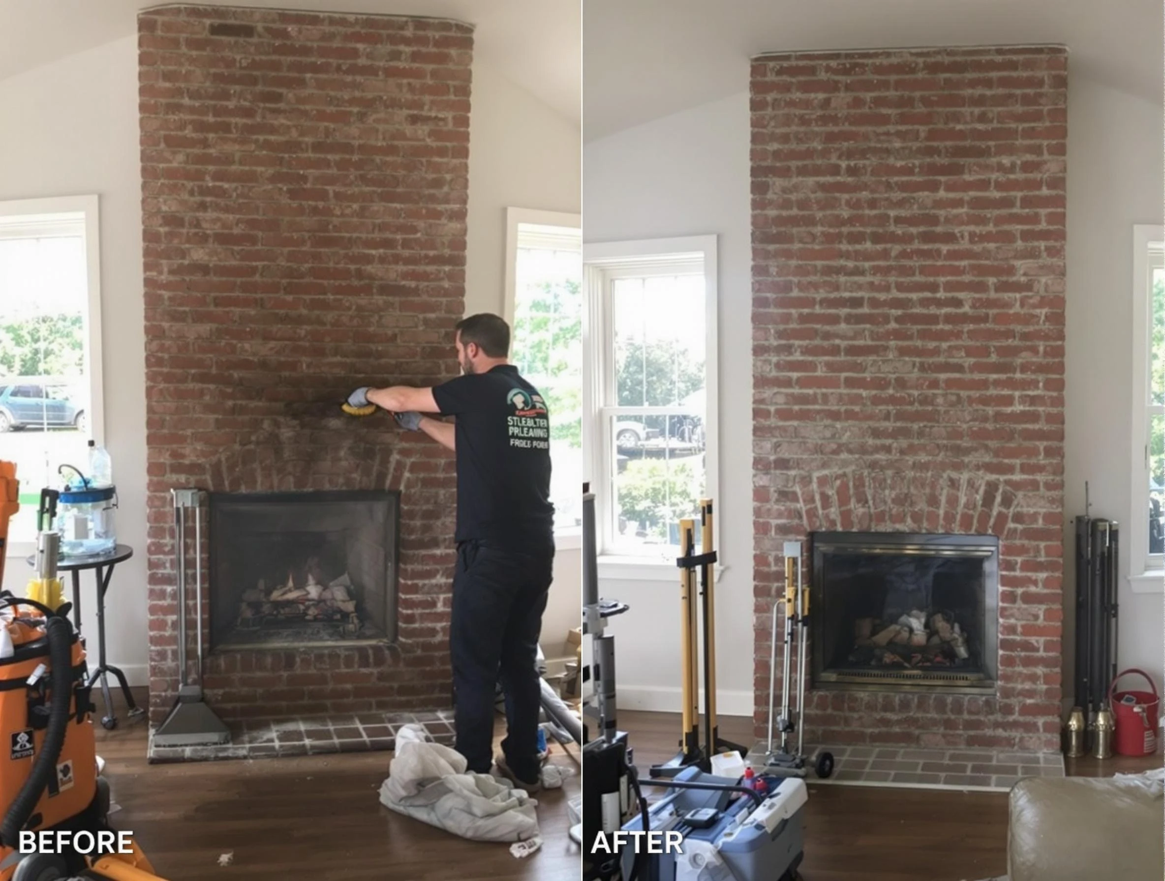 Finished chimney sweeping service by Sherrelwood Chimney Sweep in Sherrelwood, CO